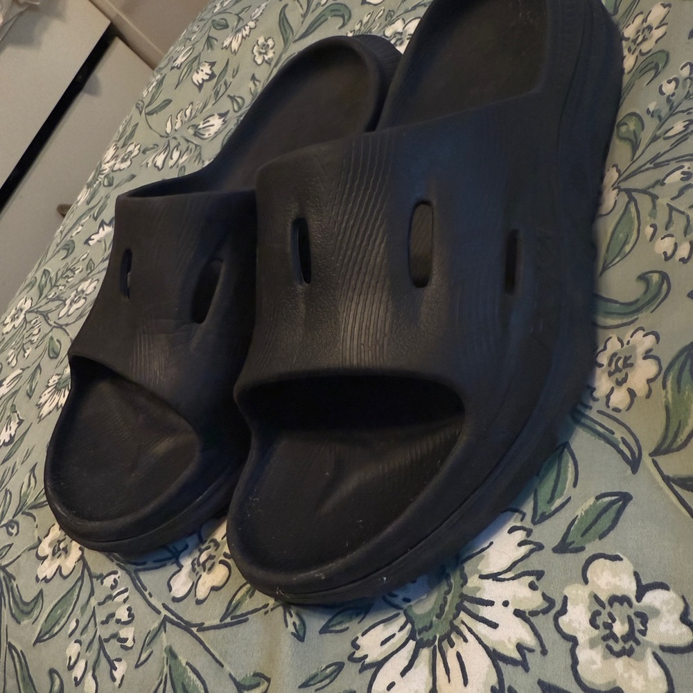 Hoka Black Slide Sandals